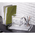 Acrylic Format Stacking Stationery Boxes Set